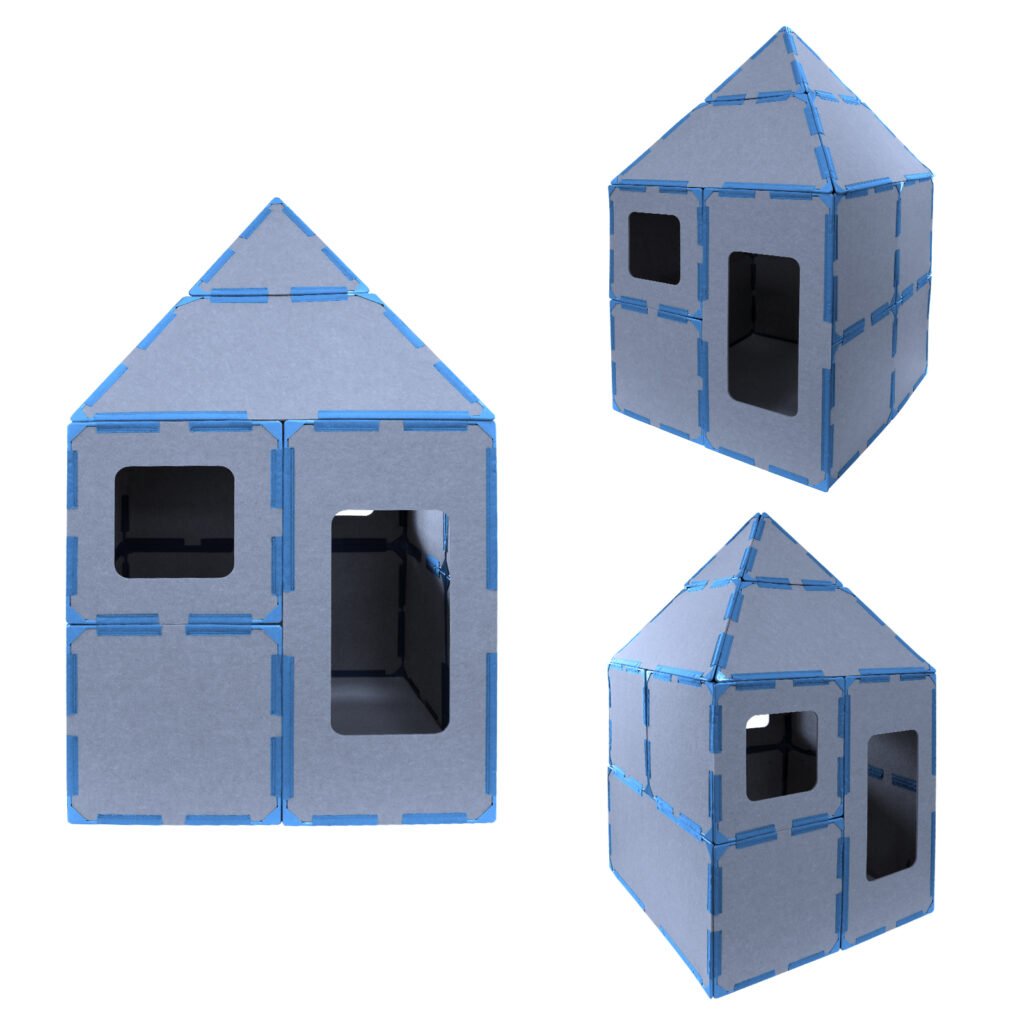 20-Panel Custom Colour Magnetic Playhouse Style B – lifestyle view