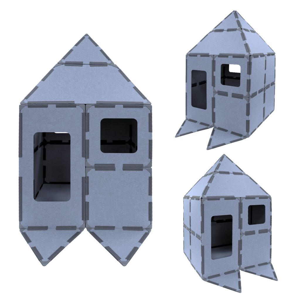 24-Panel Custom Colour Magnetic Playhouse Style B – lifestyle view