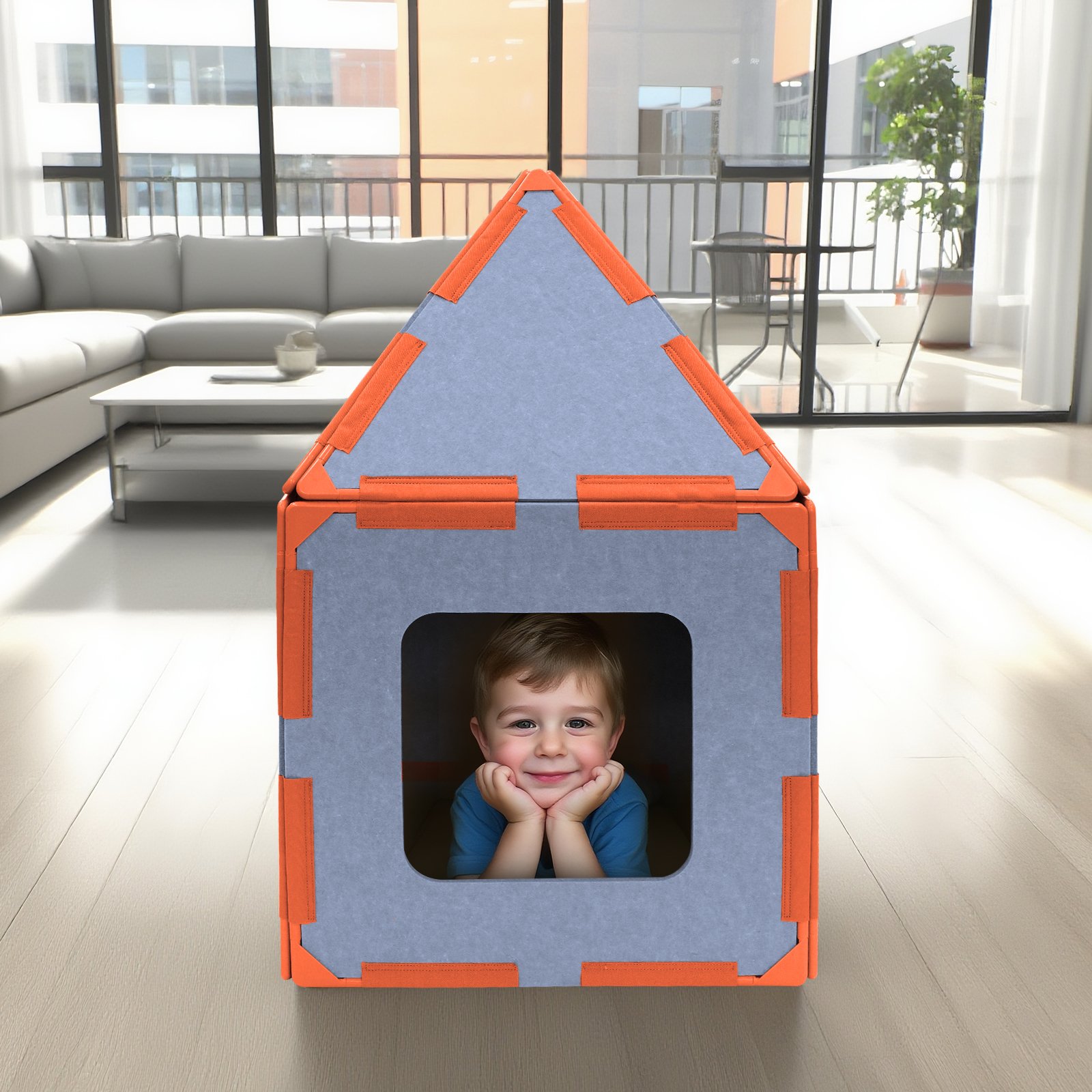 Custom Colour Magnetic Playhouse – 8 Panels – view 3 | PPHouse magnetic playhouse