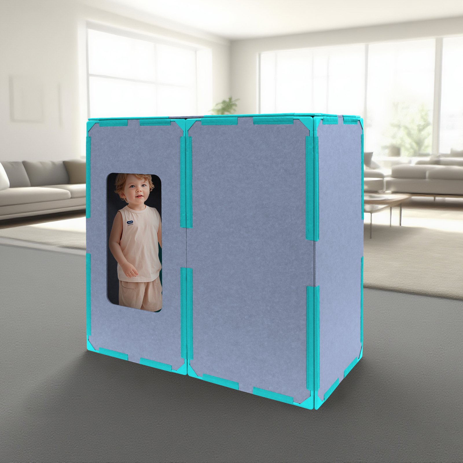 Custom Colour Magnetic Playhouse – 7 Panels – view 3 | PPHouse magnetic playhouse